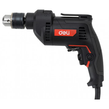 Дрель ударная DE-CZ13-1E сетевая 650 Вт, ключевой патрон 13 мм Deli "Red Line"-2