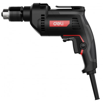 Дрель ударная DE-CZ13-1E сетевая 650 Вт, ключевой патрон 13 мм Deli "Red Line"-6