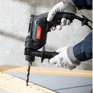 Дрель ударная DE-CZ13-1E сетевая 650 Вт, ключевой патрон 13 мм Deli "Red Line"-9
