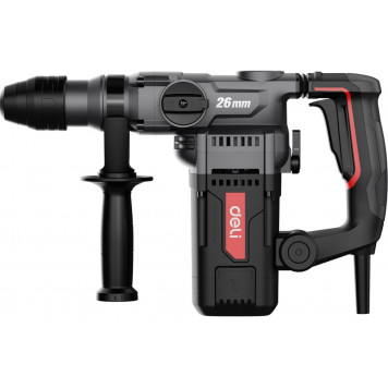 Перфоратор DE-DC26-3E сетевой 1100 Вт, SDS+, в кейсе Deli "Red Line"-4