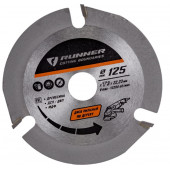 Диск 551125 пильный по дереву 125 мм, три зуба 3,4 мм Runex