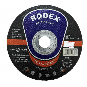 Круг RODEX отрезной по металлу 150x1,2x22,23 мм SRM12150