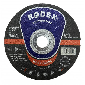 Круг RODEX отрезной по металлу 150x2,0x22,23 мм SRM2150