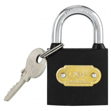 Замок навесной DL508902 стальной 38 мм Deli
