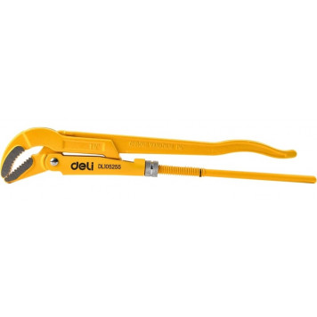 Ключ трубный DL105255 рычажный №2 420 мм (изогнутые губки 0-55 мм) Deli