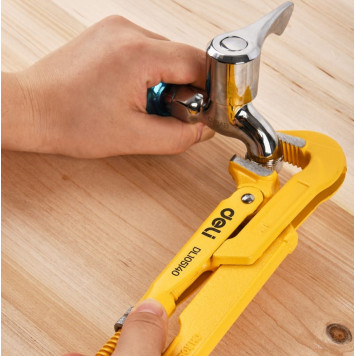 Ключ трубный DL105255 рычажный №2 420 мм (изогнутые губки 0-55 мм) Deli-6