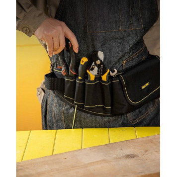 Пояс монтажника DL5864 со сквозными карманами 8+1 карманов Deli-5