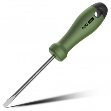 Отвёртка шлицевая HT1105L "Home Series Green" SL5x100 мм Deli Отвёртка шлицевая HT1105L "Home Series Green" SL5x100 мм Deli