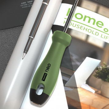 Отвёртка шлицевая HT1105L "Home Series Green" SL5x100 мм Deli-4