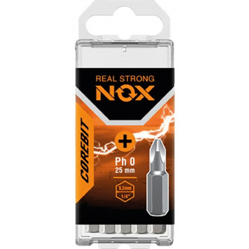 Бита 335025-5B COREBIT PH0x25 мм, 5 шт бокс NOX Бита 335025-5B COREBIT PH0x25 мм, 5 шт бокс NOX