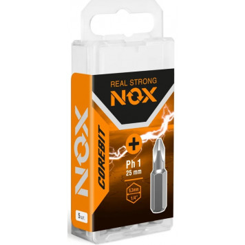 Бита 335125-5B COREBIT PH1x25 мм, 5 шт бокс NOX
