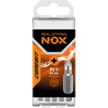 Бита 330125-5B COREBIT PZ1x25 мм, 5 шт бокс NOX Бита 330125-5B COREBIT PZ1x25 мм, 5 шт бокс NOX