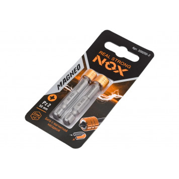 Бита 330250-2 MAGNEO с магнитной насадкой PZ2x50 мм, 2 шт карта NOX-2