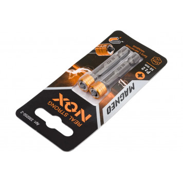 Бита 330250-2 MAGNEO с магнитной насадкой PZ2x50 мм, 2 шт карта NOX-3