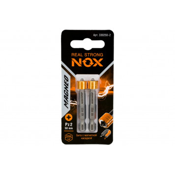 Бита 330250-2 MAGNEO с магнитной насадкой PZ2x50 мм, 2 шт карта NOX-4