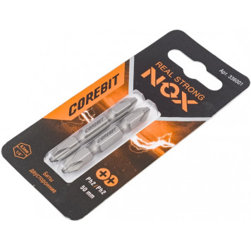 Бита двусторонняя 336001 COREBIT SET2 2X PH2-PH2x50 мм, 2 шт карта NOX-2