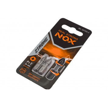 Бита 337225-2 STRONG torsion PZ2x25 мм, 2 шт карта NOX-2