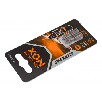 Бита 337225-2 STRONG torsion PZ2x25 мм, 2 шт карта NOX-3