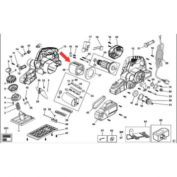 Статор 1004526-47 для рубанка Stanley FME630-1