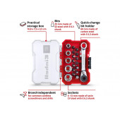 Набор 118683 бит в пластиковом кейсе, 21 штука, EINHELL