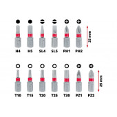 Набор 118683 бит в пластиковом кейсе, 21 штука, EINHELL