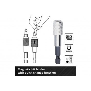 Набор 109022 бит и головок 37 предметов, Einhell-13