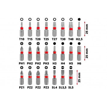 Набор 109022 бит и головок 37 предметов, Einhell-6