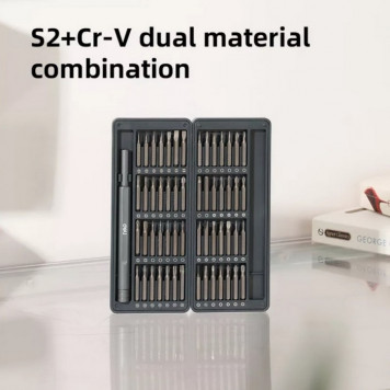 Набор DL241057 прецизионных отверток (отвертка + 56 бит), сталь S2 + Cr-V Deli-1