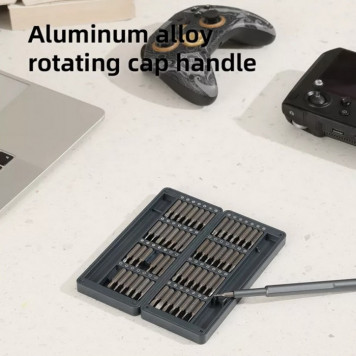 Набор DL241057 прецизионных отверток (отвертка + 56 бит), сталь S2 + Cr-V Deli-2