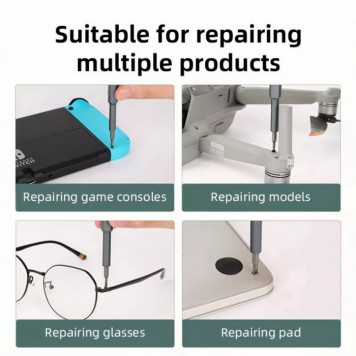 Набор DL241057 прецизионных отверток (отвертка + 56 бит), сталь S2 + Cr-V Deli-3