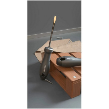 Набор HT1002C отверток "Home Series Gray" 2шт SL5x100+PH1x100 рукоятка из софттач пластика Deli-1
