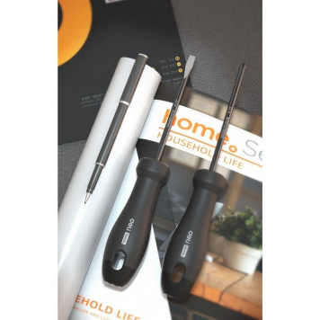 Набор HT1002C отверток "Home Series Gray" 2шт SL5x100+PH1x100 рукоятка из софттач пластика Deli-4