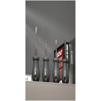 Набор HT1004L отверток "Home Series Green" 4шт SL5x100+SL6x150+PH1x100+PH2x150, Deli-1