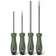 Набор HT1004L отверток "Home Series Green" 4шт SL5x100+SL6x150+PH1x100+PH2x150, Deli