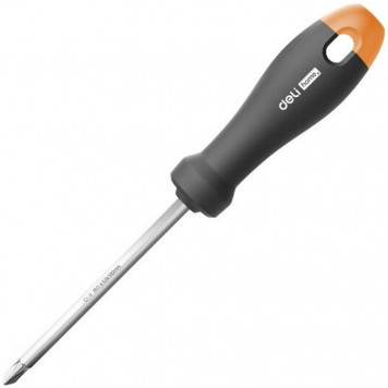 Отвёртка HT1055C 2-хсторонняя "Home Series Gray" SL5+PH1, длина жала 100мм, эксклюзивный дизай Deli
