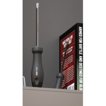 Отвёртка HT1055C 2-хсторонняя "Home Series Gray" SL5+PH1, длина жала 100мм, эксклюзивный дизай Deli-6