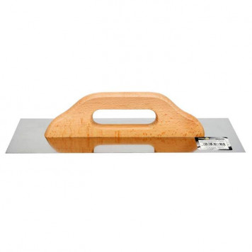 Гладилка 06640 нержавеющая 380х125мм с деревянной ручкой