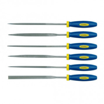 Надфили 25353 набор 6шт L180мм "Vorel"