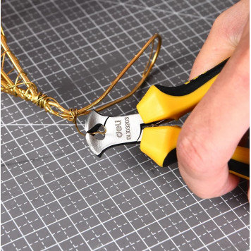 Кусачки DL103203 мини торцовые 100мм, двухкомпонентная рукоять Deli-4