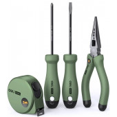Набор HT0004L ручного инструмента "Home Series Green" 4 предмет Deli