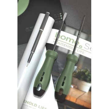 Набор HT1002L отверток "Home Series Green" 2шт SL5x100+PH1x100 Deli-1