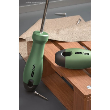 Набор HT1002L отверток "Home Series Green" 2шт SL5x100+PH1x100 Deli-3