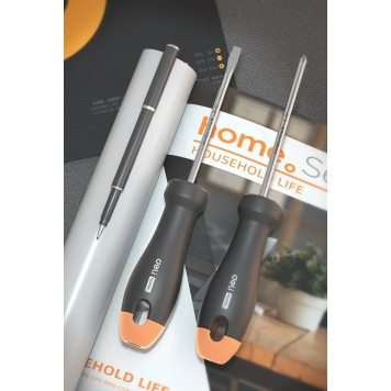 Набор HT1006C отверток "Home Series Gray" 6шт SL5x100+SL6x150+PH1x100+PH2x150, Deli-2