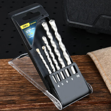 Набор DH-JGZ005-ED1 сверл по бетону (4-10мм, 5 шт) пластиковый кейс Deli-2