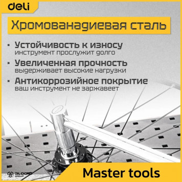 Ключ DL300 динамометрический 0-300Нм, 1/2" длина 480мм Deli-4