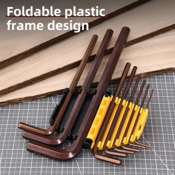 Ключи DL230708G набор шестигранных удлиненных 9шт размеры 1,5,2,2,5,3,4,5,6,8,10мм Deli-4