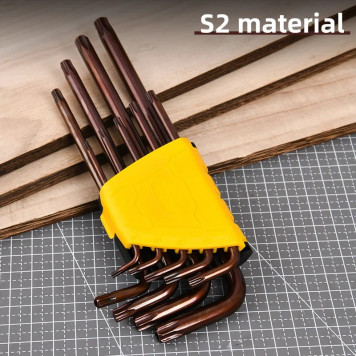 Ключи DL230707G набор шестигранных "TORX" удл. 9шт ( T10,T15,T20,T25,T27,T30,T40,T45,T50) Deli-4