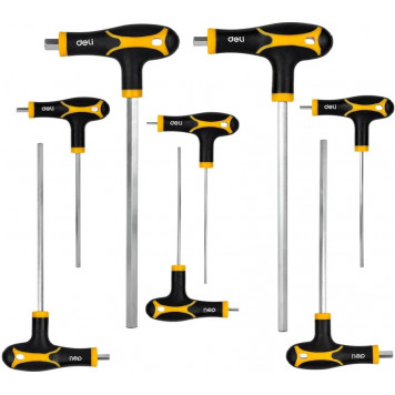 Ключи DL233108 н-р шестигранных с рукоятью Deli 8 шт размеры 2;2,5;3; 4;5;6;8;10 Deli