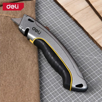 Нож DL410 универсальный с Т-образным лезвием 19мм, длина 170мм, в комплекте 3 лезвия Deli-1