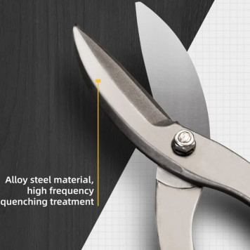 Ножницы DL25912 по металлу прямые 310мм, для резки холоднокатаного листа толщиной до 0,9мм Deli-1